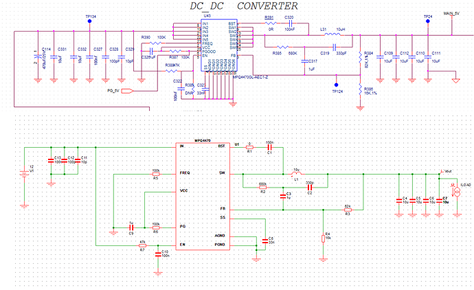 MPQ4470 12V to 5V-3A output is not coming as expected in SIMPLIS ...