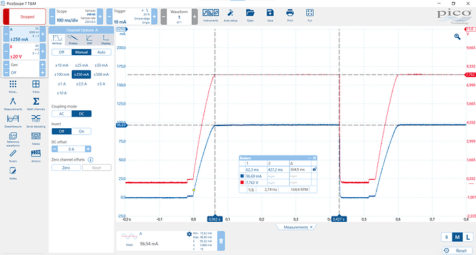 82 ohms on P10, start-up