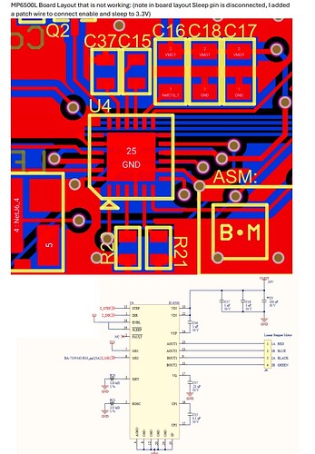 MP6500 Not Working Board Layout