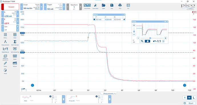 114 ohms on P10, connected after start, and then another 560 ohms connected in parallell, zoom