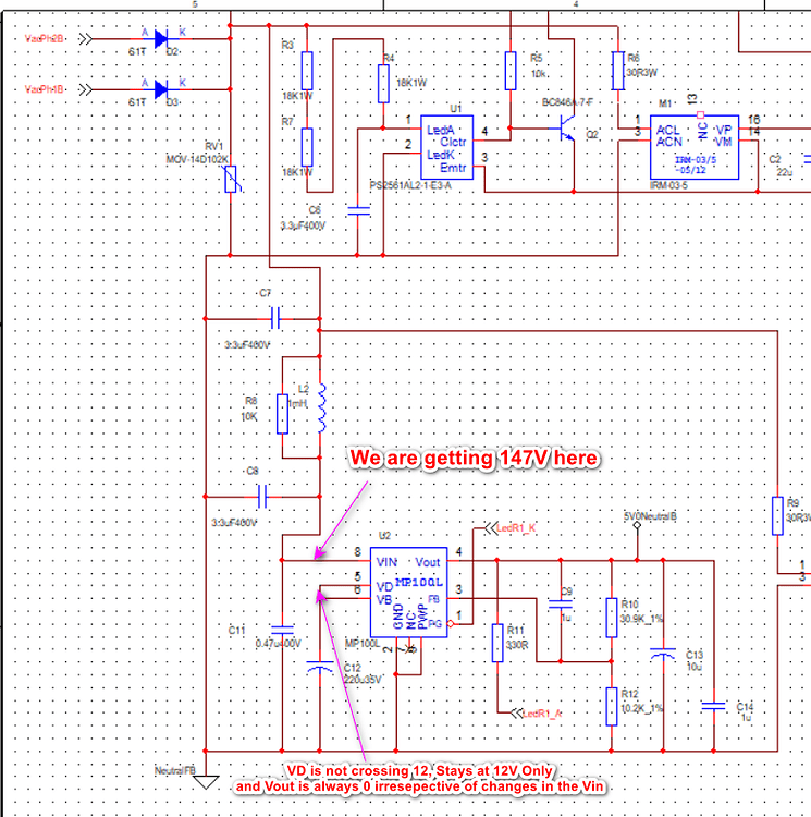 MP100L is not giving output voltage of 5.0V DCDC Power Converters