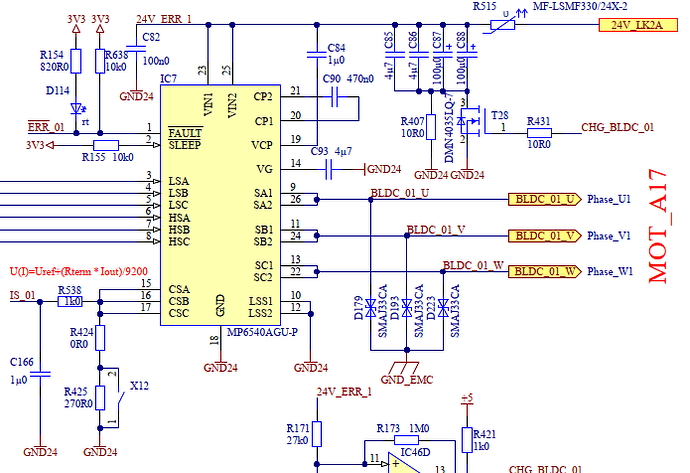 Power section of the BLDC-Drive