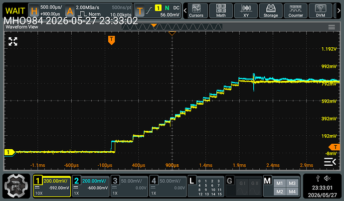 MPM54322 Buck 1 vs Buck 2 Output on EN