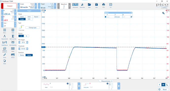 82 ohms on P10, without Rlimit, start